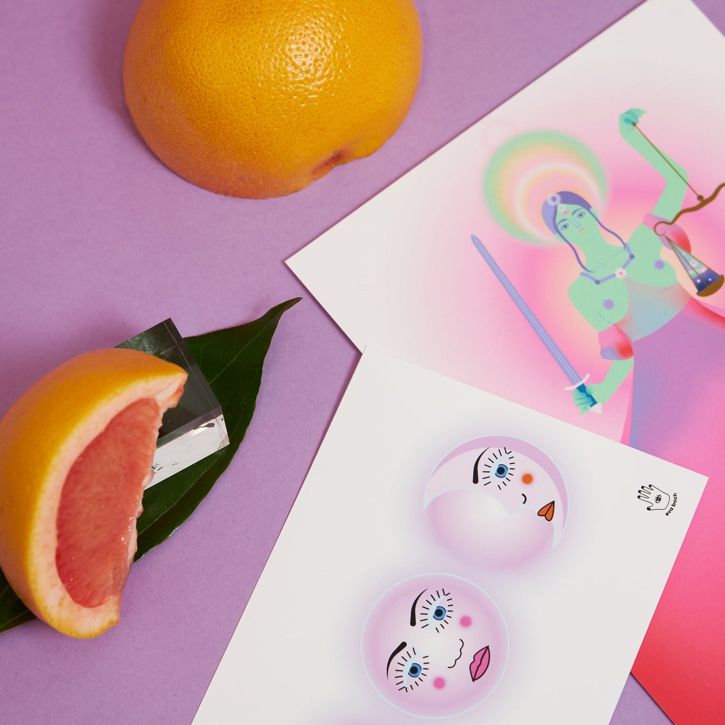 Justice Tarot Art Print, Wall Art Print, Poster, Illustration