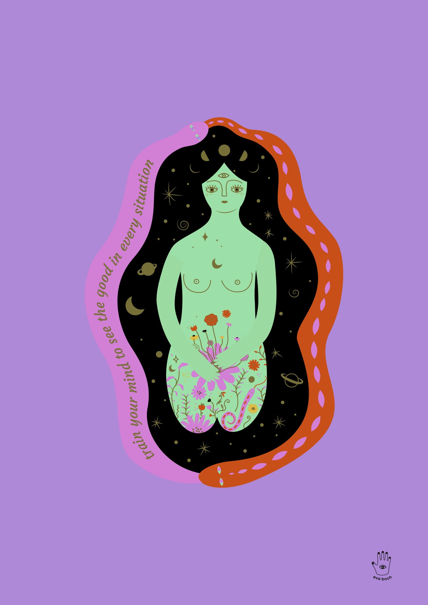 Goddess Art Print, Wall Art Print, Poster, Illustration