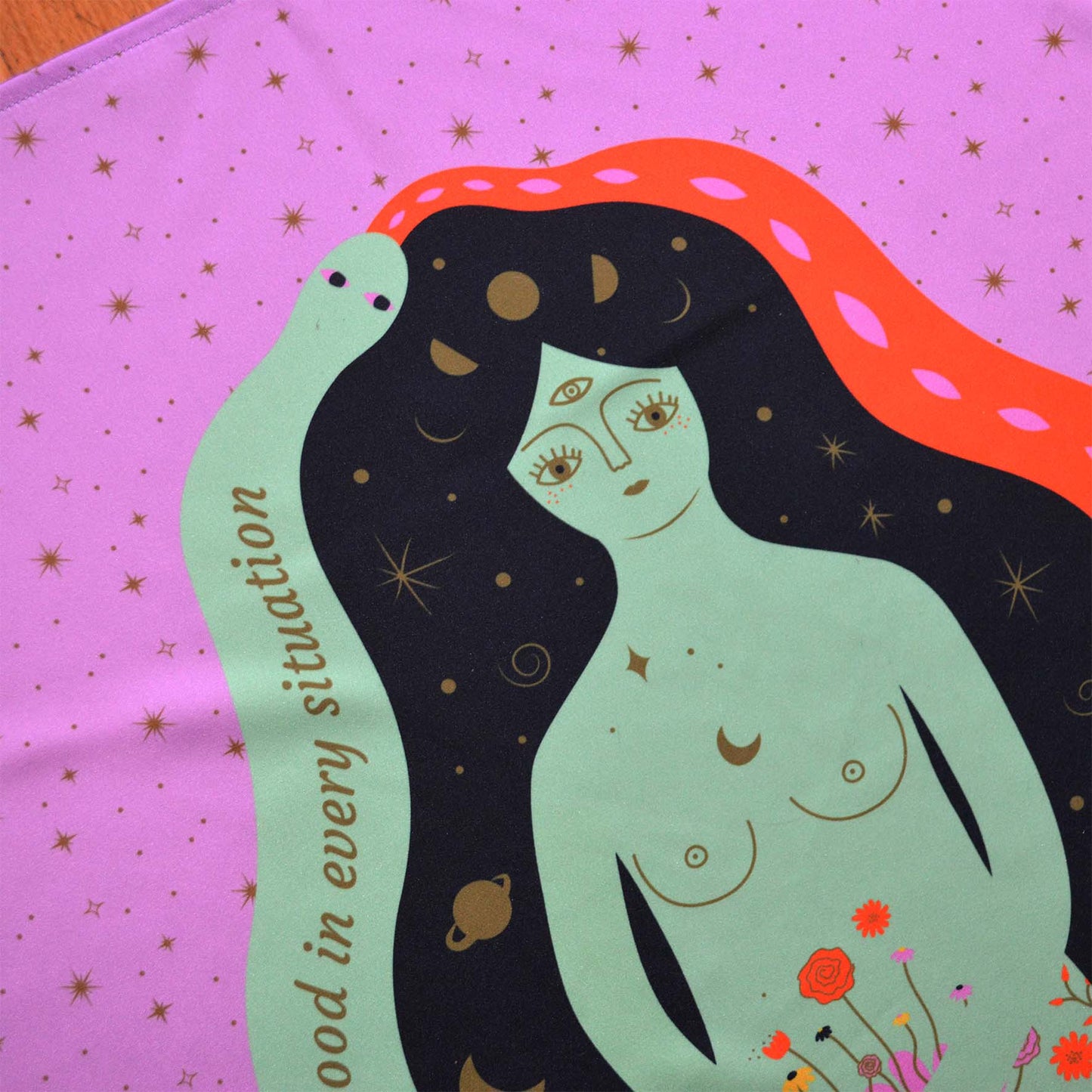 Cosmic Goddess Purple Altar Tarot Reading Cloth