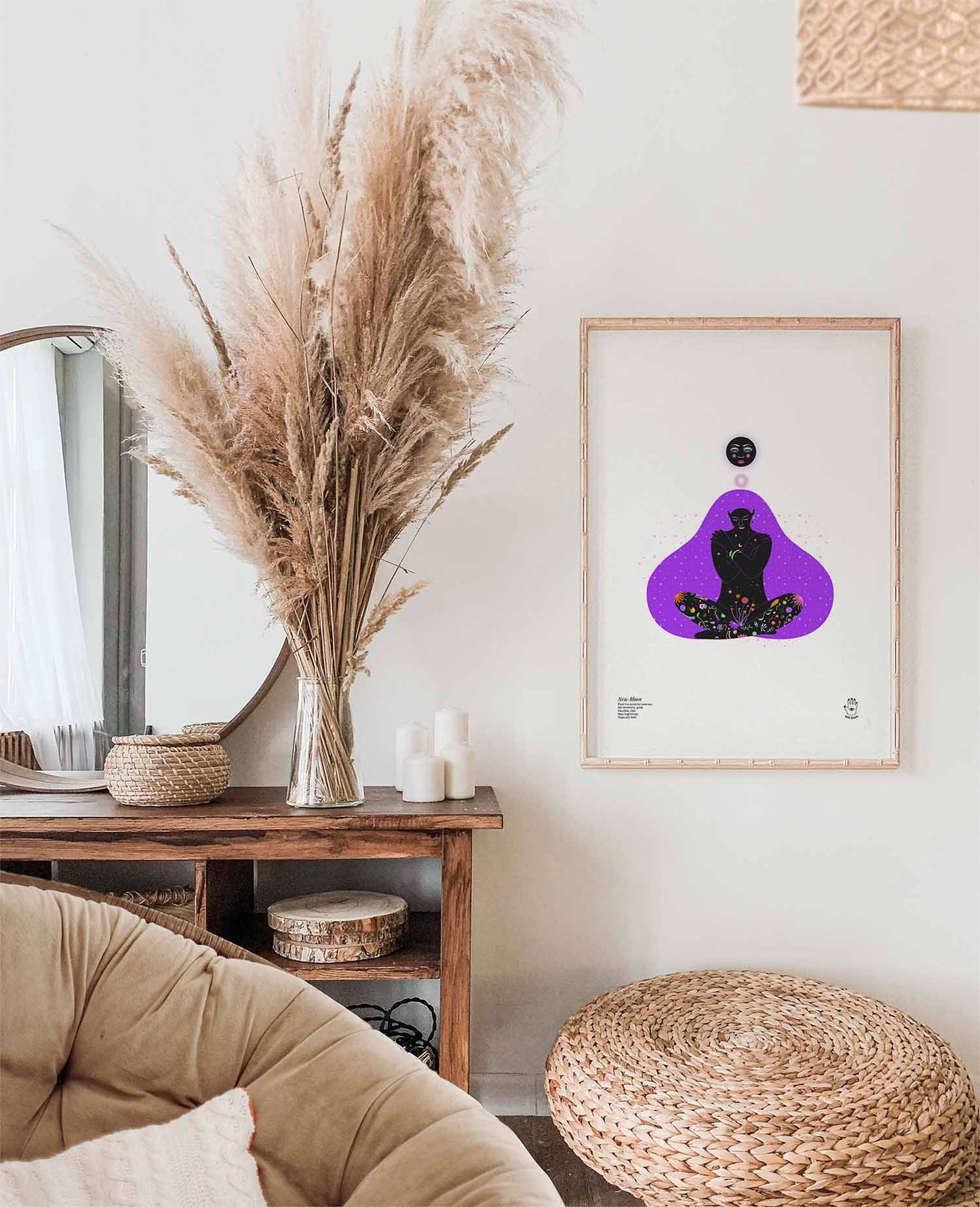 New Moon Energy Art Print, Wall Art Print, Poster, Illustration