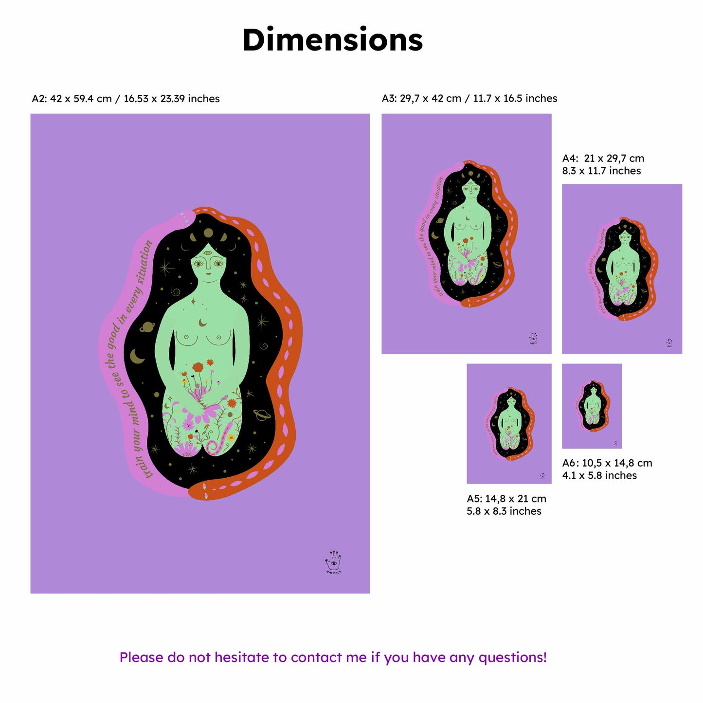 New Moon Energy Art Print, Wall Art Print, Poster, Illustration