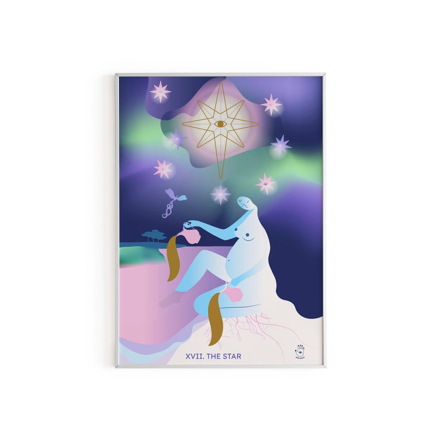 The Star Tarot Art Print, Wall Art Print, Poster, Illustration