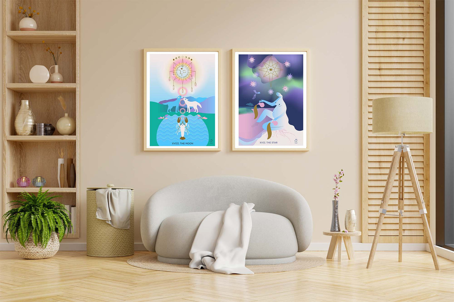 The Star Tarot Art Print, Wall Art Print, Poster, Illustration