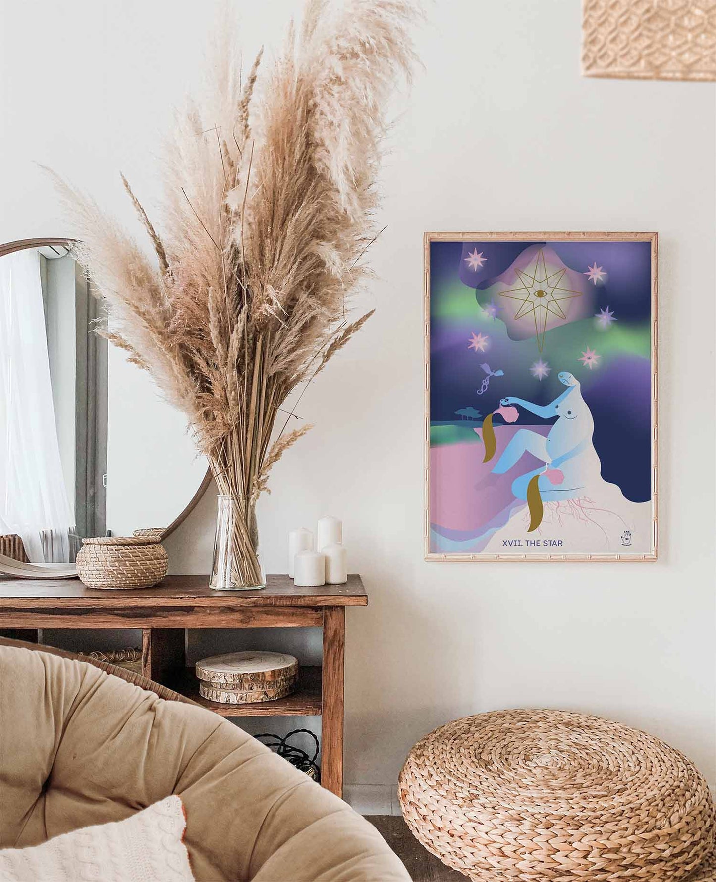 The Star Tarot Art Print, Wall Art Print, Poster, Illustration