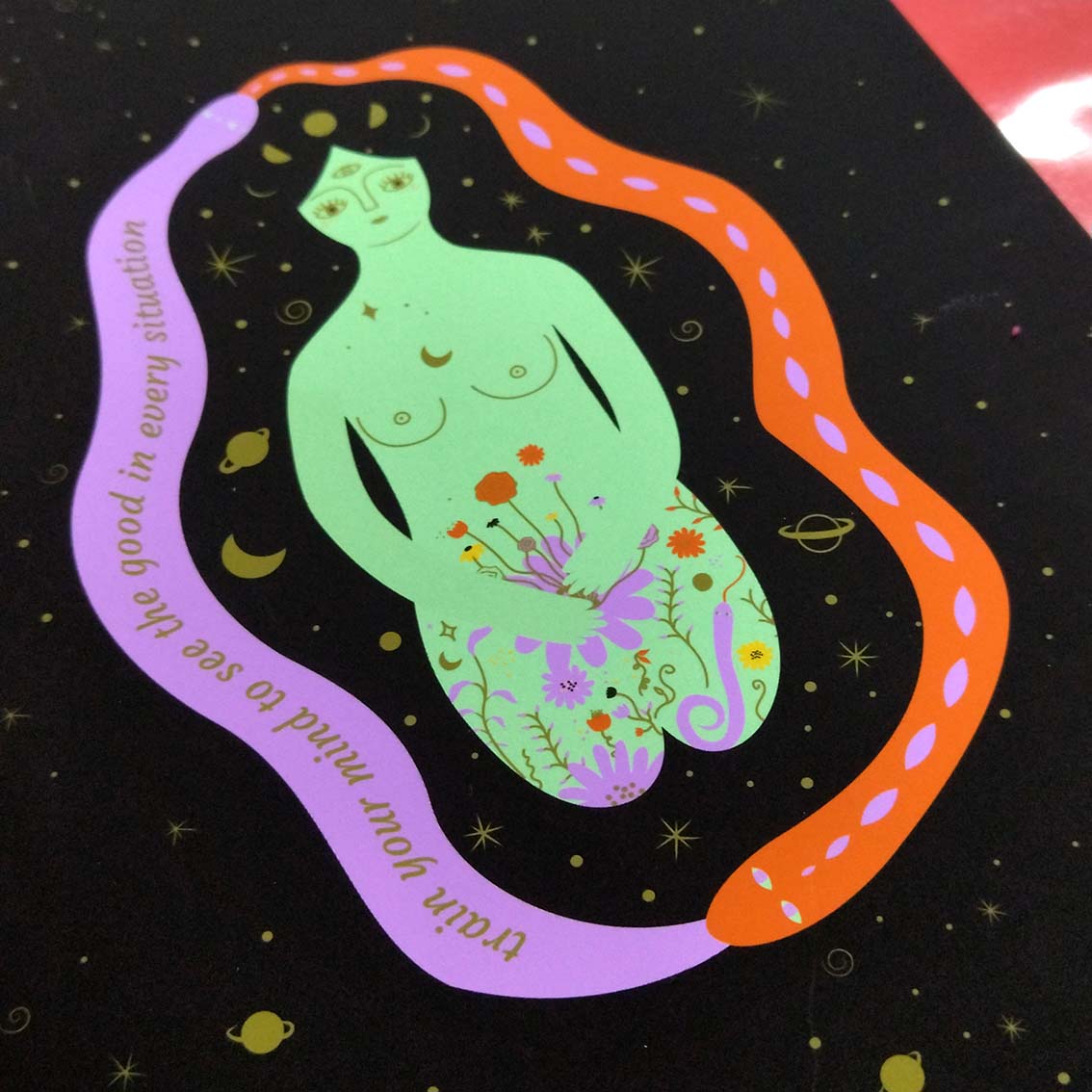 Universe Goddess Art Print, Wall Art Print, Poster, Illustration