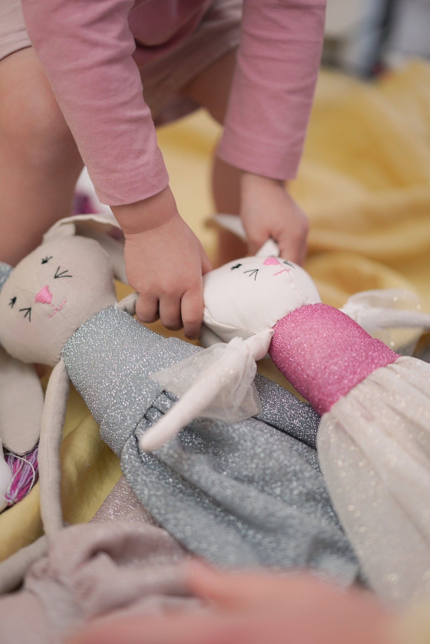 Plush Doll for Kids, Handmade, Bunny Doll, Kid's Decoration, Kid's room, Textile Toy, Serena