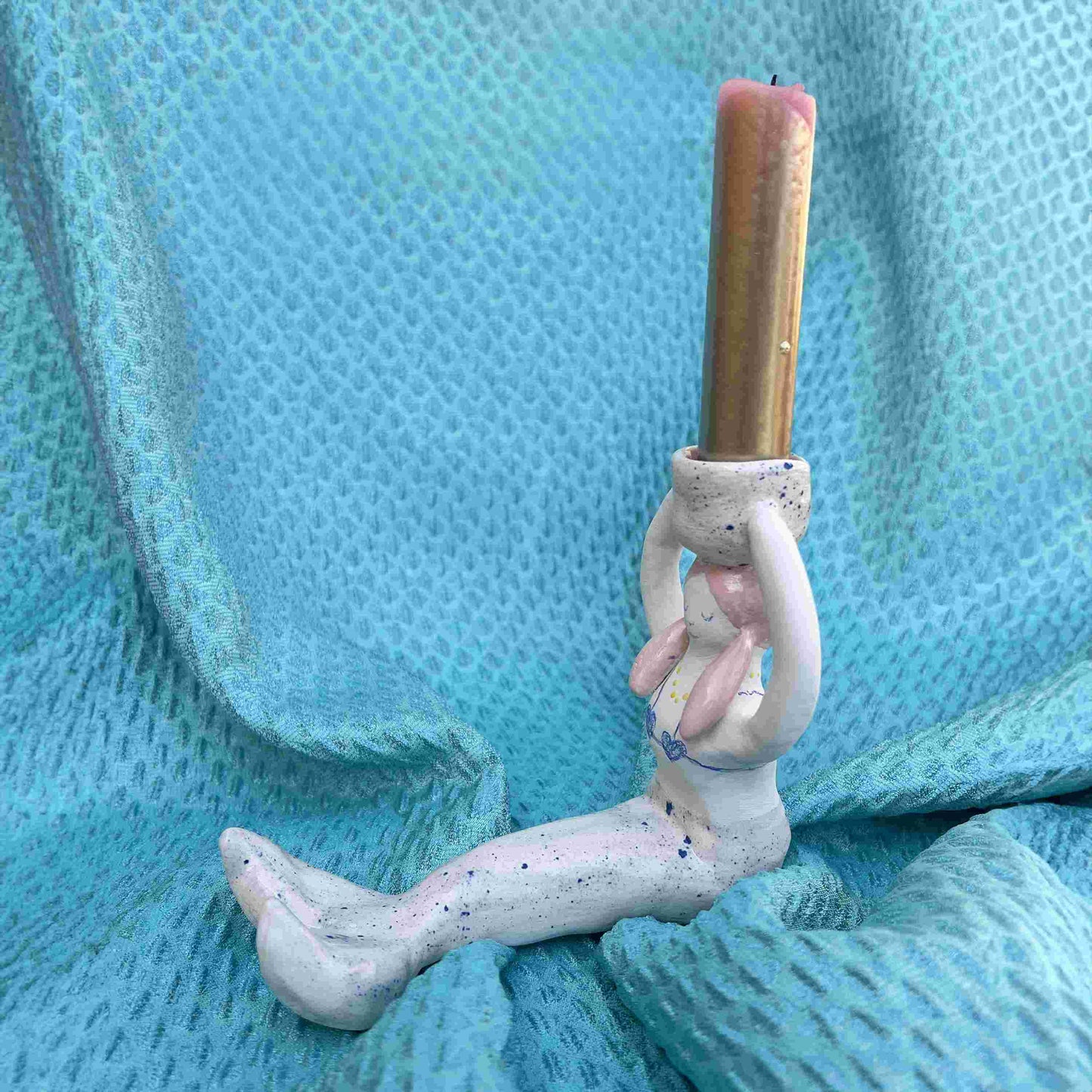 Mermaid Candle Holder, Ceramic Mermaid Figurine