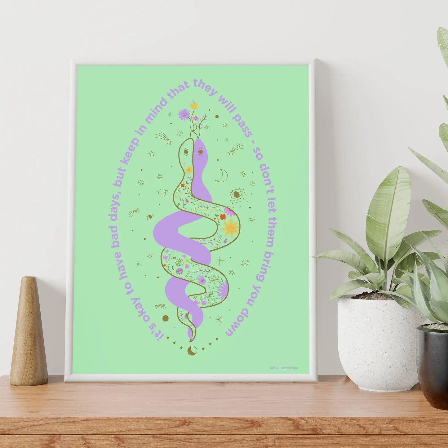 Healing Universe Art Print, Wall Art Print, Poster, Illustration