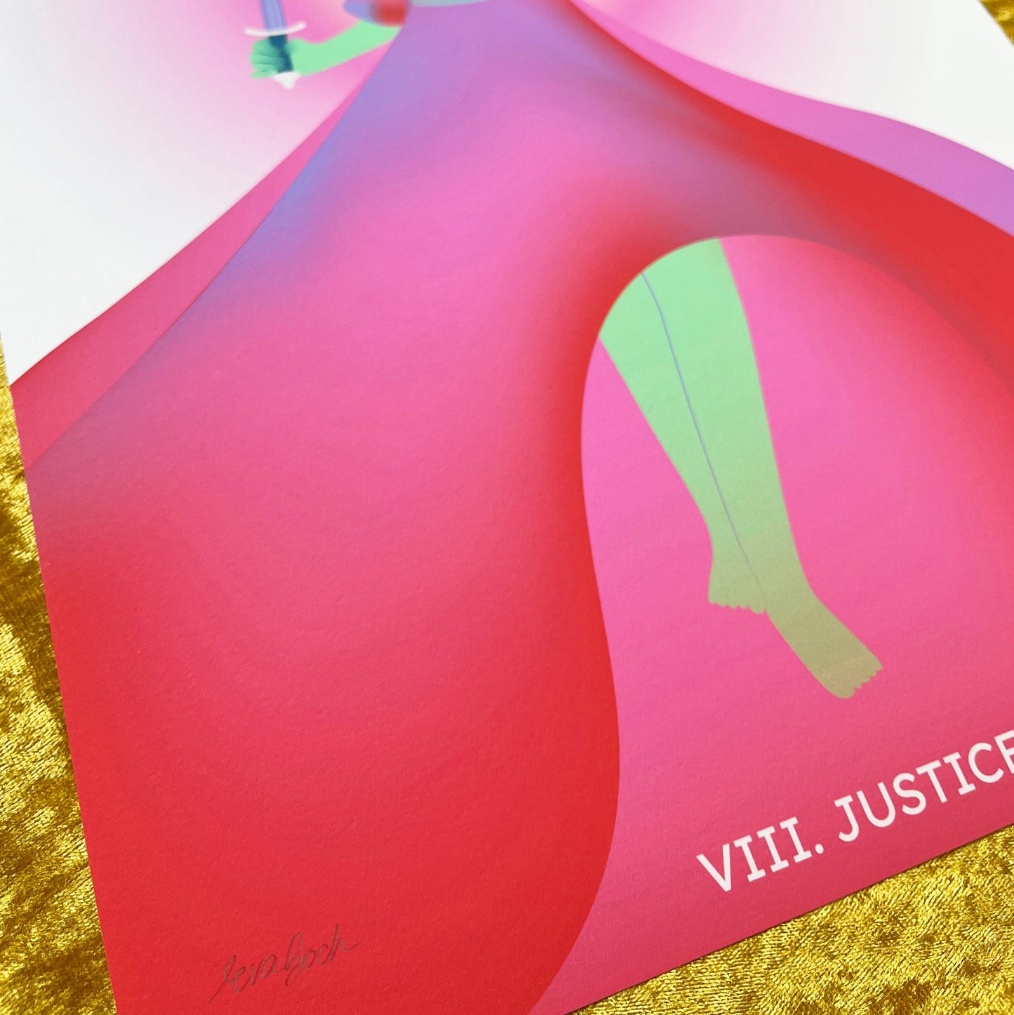 Justice Tarot Art Print, Wall Art Print, Poster, Illustration